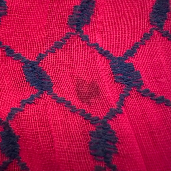 Vintage 1960s Rikma Red Keffiyeh Caftan Dress, Size Small, Angel Sleeves - Picture 12 of 16